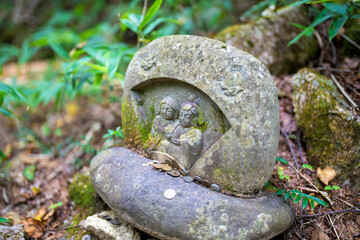 長野県安曇野市にある燕岳を登山する風景 A view of climbing Mt. Tsubame in Azumino City, Nagano Prefecture. 