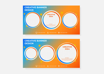 creative idea gradient banner design template