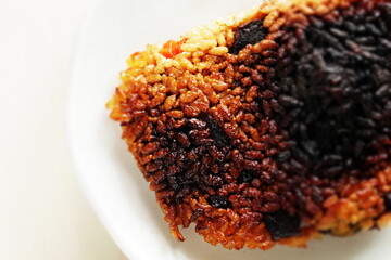 burned rice for fault of cooking image