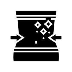 thin waist athlete glyph icon vector. thin waist athlete sign. isolated contour symbol black illustration