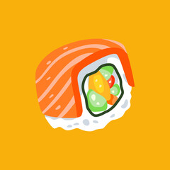 sushi illustration flat minimalist