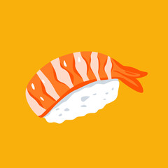 sushi illustration flat minimalist