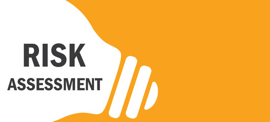 Risk Assessment in lamp background illustration