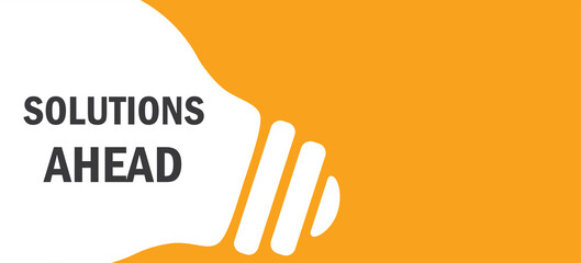 Solutions Ahead in lamp background illustration