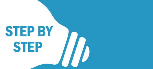 Step By Step in lamp background illustration