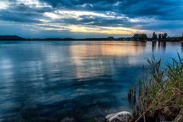 Blaue Stunde Radolfzell am Bodensee Sommer 