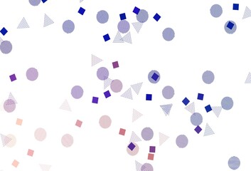 Light Blue, Yellow vector texture with poly style with circles, cubes.