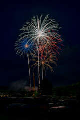 Fireworks Display Against Dark Sky