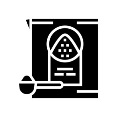detergent powder glyph icon vector. detergent powder sign. isolated contour symbol black illustration