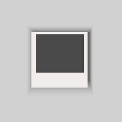 Photo frame blank on lilac background. Happy memory time symbol. Vintage illustration. Vector illustration. Stock image.