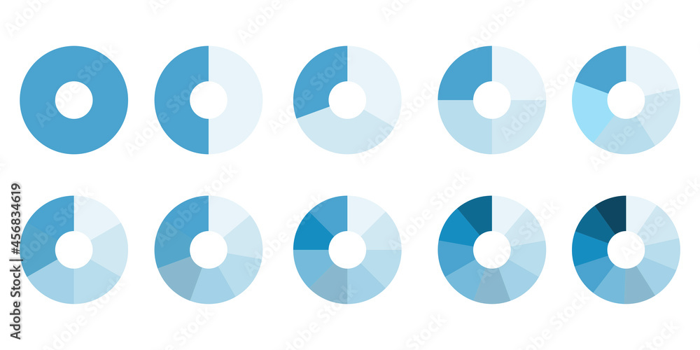 Poster blue circle. infographic circle. process chart. cycle diagram. segment infographic. vector illustrat