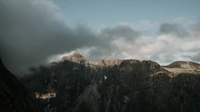 Time lapse of The Troll Wall  in Norway - the tallest vertical rock face in Europe