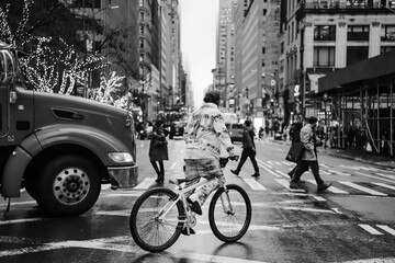 bicycle parked in the street
