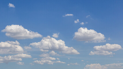 Fototapeta premium Blue sky with clouds background.