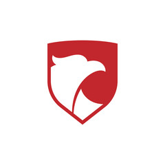 Eagle shield icon design template illustration isolated