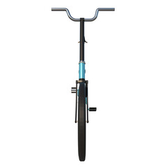 Bicycle 4 - Front view white background 3D Rendering Ilustracion 3D