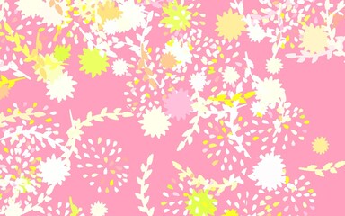 Light Green, Red vector natural artwork with flowers, roses.