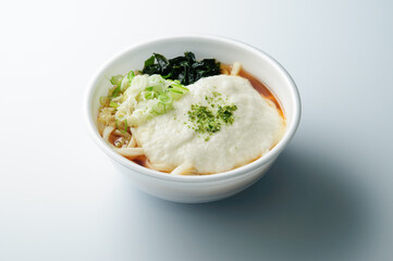 とろろうどん（白背景）