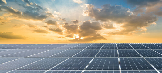 Solar cell system, solar energy clean energy, Care of the Environment, Ecology concept.