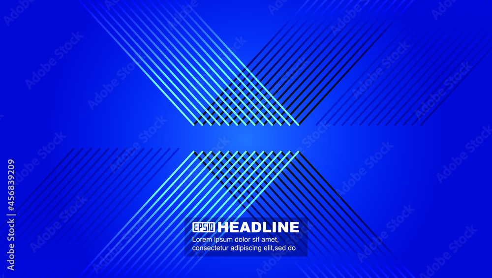 Poster lines form a symmetrical geometric abstract texture background