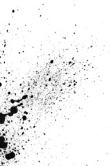Ink Splash Pattern, Black Watercolor Splatter Background.