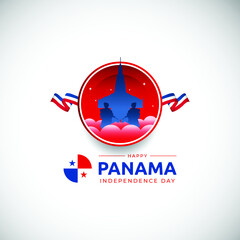3 november panama independence day background vector image