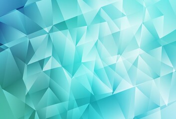 Light Green vector template with crystals, triangles.