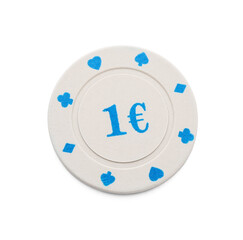 Poker chip isolated on white