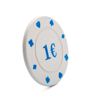 Poker chip isolated on white