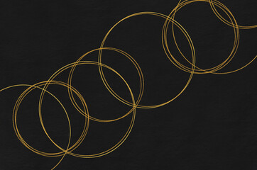Graceful golden circle pattern paper texture background.  Elegant circle pattern washi paper texture background.