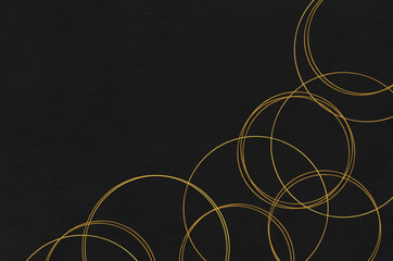 Graceful golden circle pattern paper texture background.  Elegant circle pattern washi paper texture background.