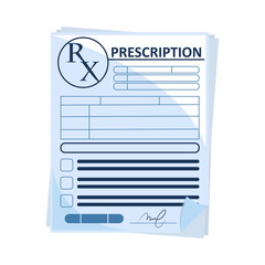 medicine prescription form - obrazy, fototapety, plakaty