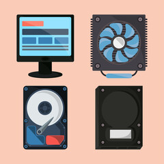 icons set computer
