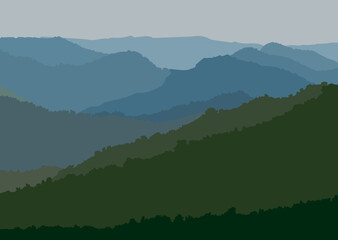 landscape mountain vector illustrated 