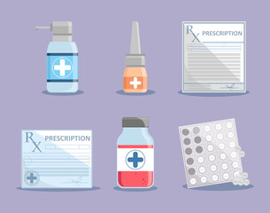 medicine prescription and bottles