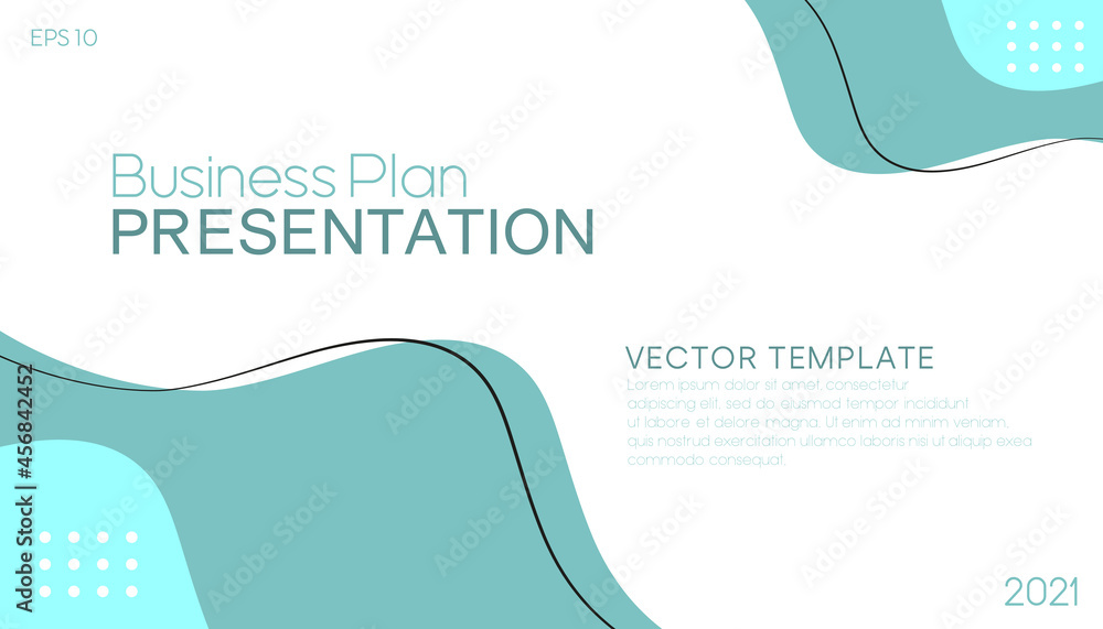 Poster abstract modern presentation background with wave for business banner design template. vector