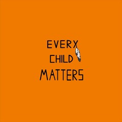 Every Child Matters Logo Design. Vector Illustration. Canadian Indigenous Tragedy Illustration.