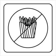 No junk food, no drink, stop junk food and drink icon, Stop eating junk food, No eat Drink icon