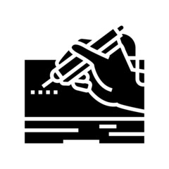 laser surgery device glyph icon vector. laser surgery device sign. isolated contour symbol black illustration