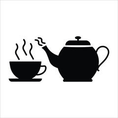 Teapot Coffee cup, the tea ceremony, tea, monochrome, teacup, Teapot kettle tea kettle icon