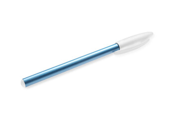 Modern ball-point pen on white background