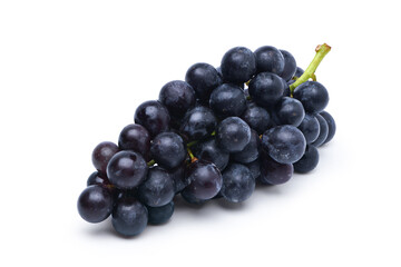 Black grape isolated on white background.