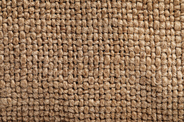 Brown linen flour bag burlap jute fabric texture pattern