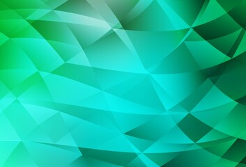 Light Green vector polygonal background.