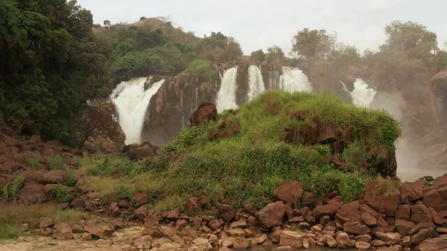Flying over a waterfall in kwanza sul, binga, Angola on the African continent 15