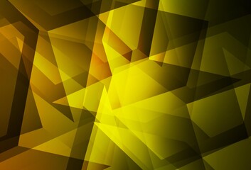 Obraz premium Dark Green, Yellow vector triangle mosaic texture.