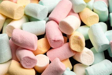 Texture of sweet marshmallows as background