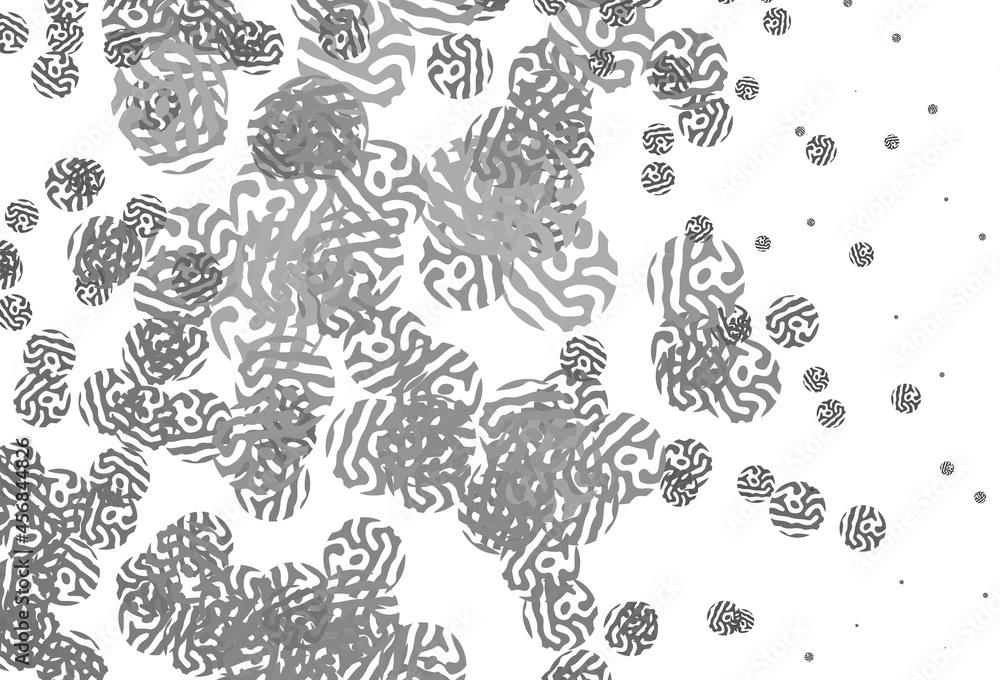 Poster light gray vector texture with abstract forms.
