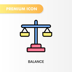 balance icon for your website design, logo, app, UI. Vector graphics illustration and editable stroke. balance icon lineal color design.