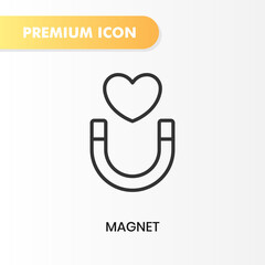 magnet icon for your website design, logo, app, UI. Vector graphics illustration and editable stroke. magnet icon outline design.